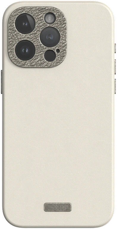 Dėklas „Moshi Napa“, skirtas „iPhone 15 Pro Max“ – kiaušinio skonio baltas