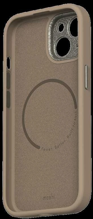 Dėklas Moshi Napa, skirta iPhone 15 – Woodsmoke ruda