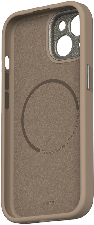 Dėklas Moshi Napa, skirta iPhone 15 – Woodsmoke ruda
