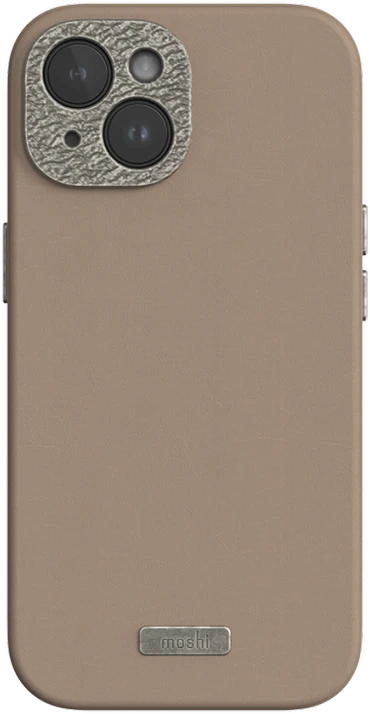 Dėklas Moshi Napa, skirta iPhone 15 – Woodsmoke ruda
