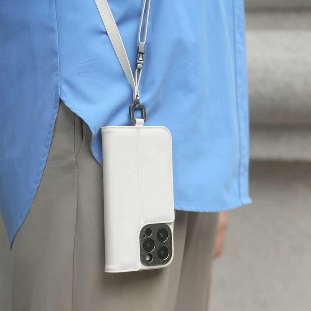 Dėklas „Moshi Overture“, skirtas „iPhone 15 Pro Max“ – kiaušinio skonio baltas