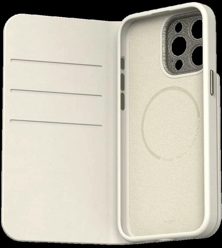 Dėklas „Moshi Overture“, skirtas „iPhone 15 Pro Max“ – kiaušinio skonio baltas