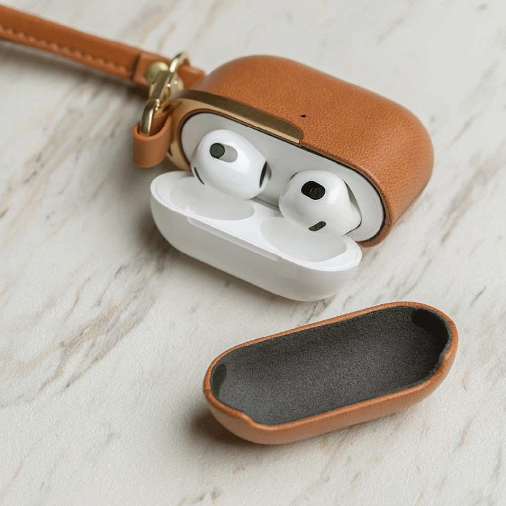 Moshi apsauginis Pebbo Luxe dėklas AirPods 3 rudas