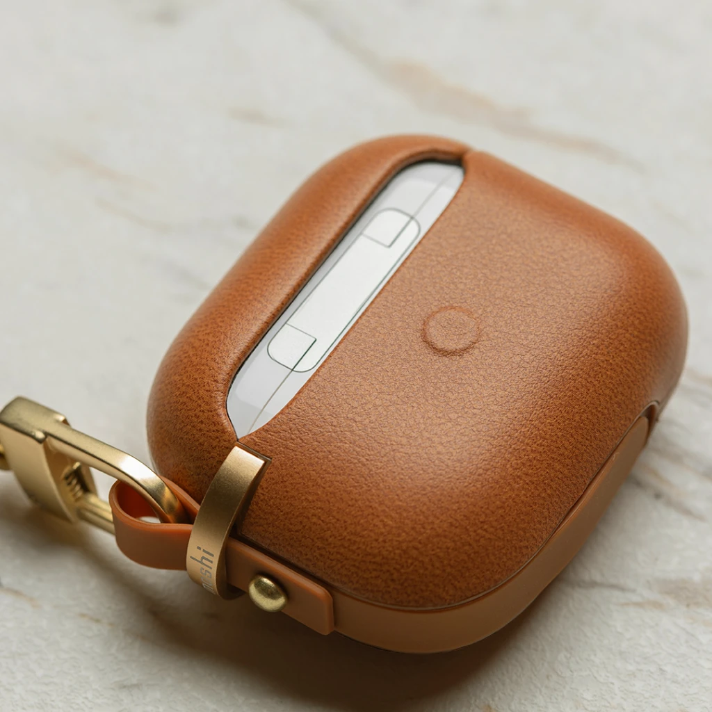 Moshi apsauginis Pebbo Luxe dėklas AirPods 3 rudas