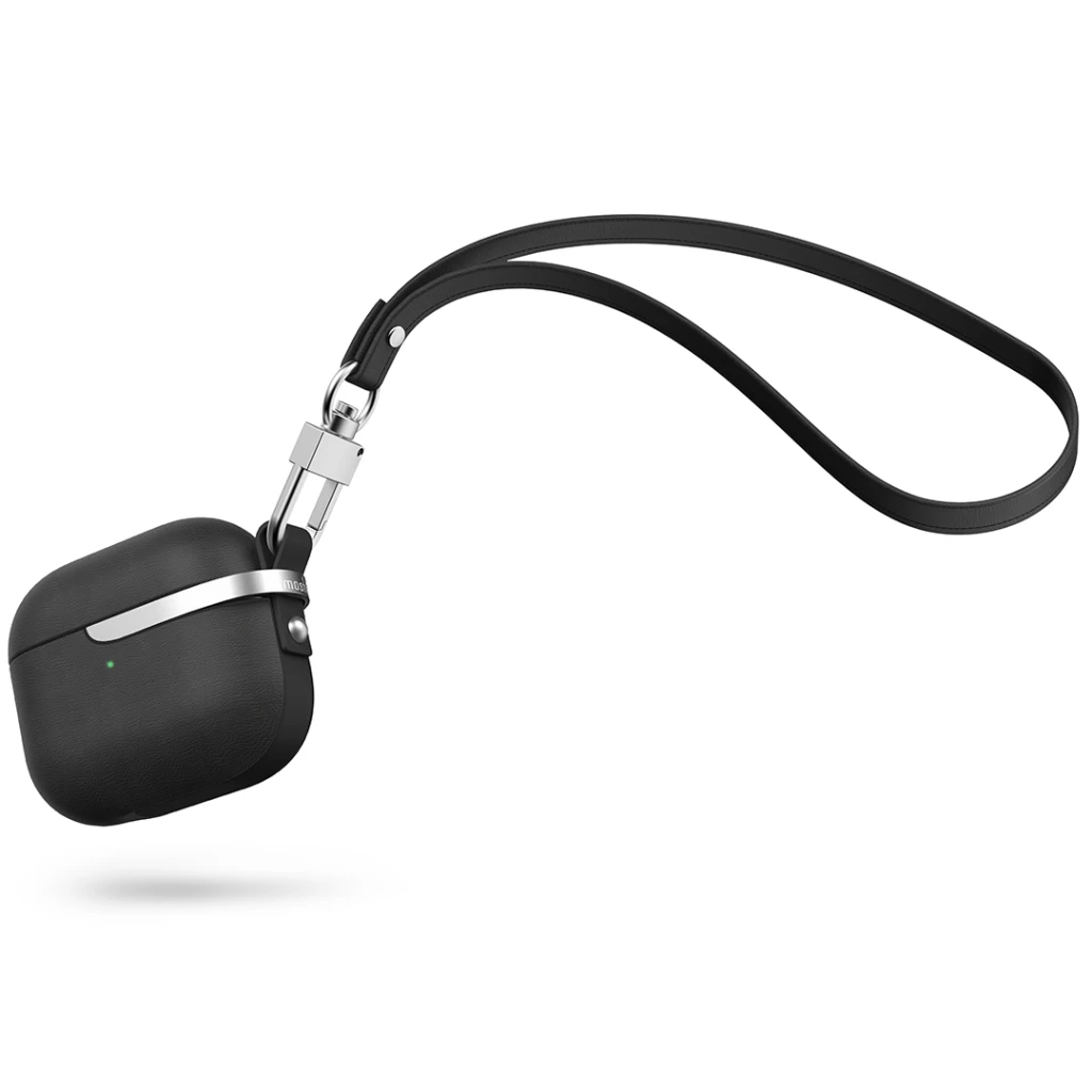 Moshi Pebbo Luxe apsauginis dėklas, skirtas AirPods 3 juodas