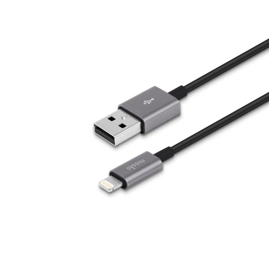 aevoe moshi Lightning - USB - 1 m - Lightning - USB A - Juodas - Telefonas 5 - iPod touch (5 Gen) - iPod nano (7 Gen) - iPad (4 Gen) - iPad mini