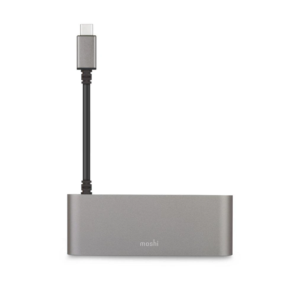 Moshi USB-C daugialypės terpės adapteris, titano pilkas