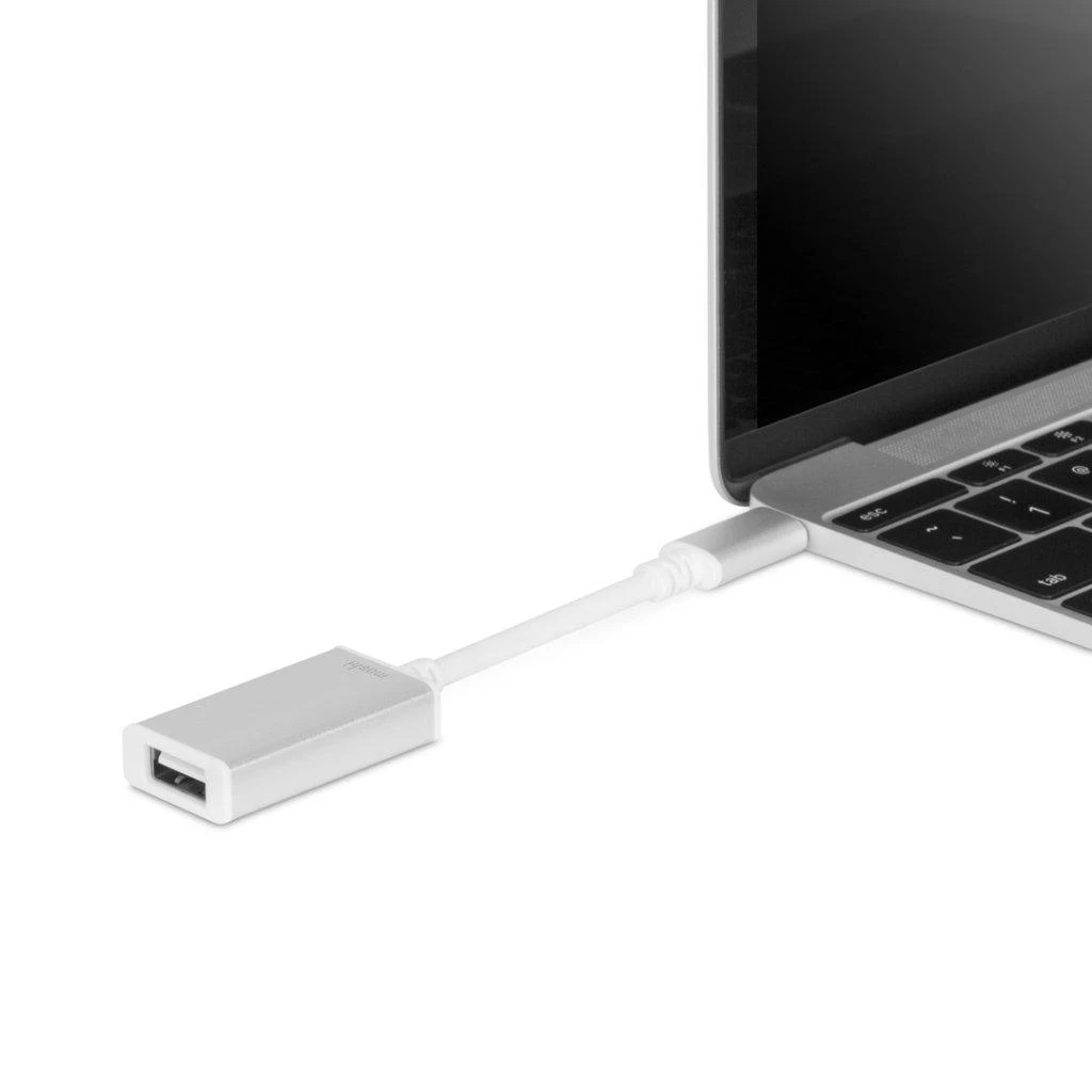 Adapteris USB Moshi USB-A - USB-C Sidabrinė (MI-USBC)