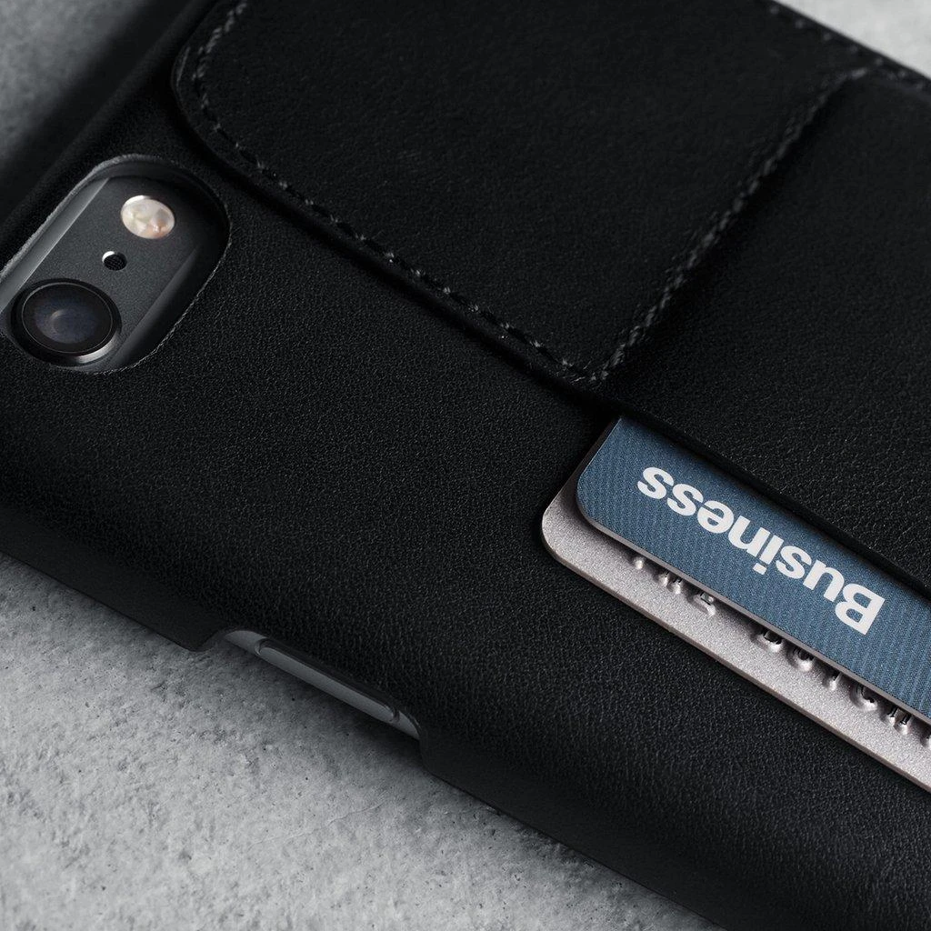 Dėklas Mujjo 80 Leather Wallet Case - Pilkas
