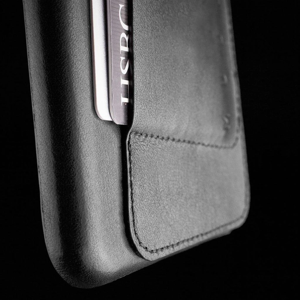 Dėklas Mujjo 80 Leather Wallet Case - Pilkas
