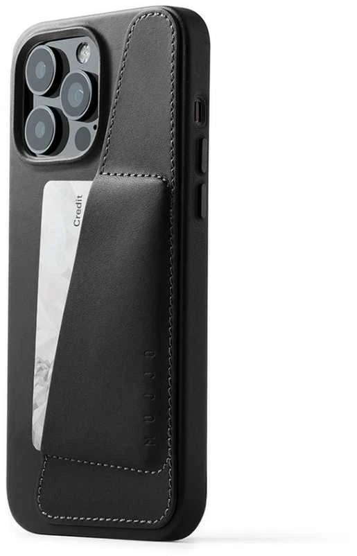 Mujjo odinis piniginės dėklas, skirtas iPhone 14 Pro Max - Juodas