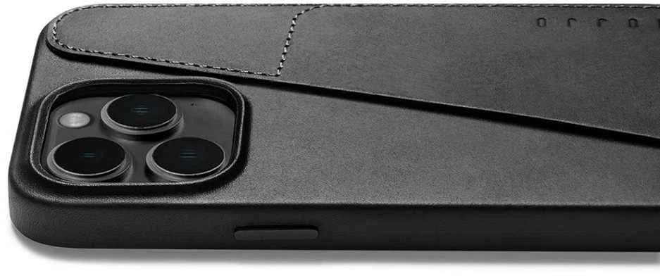 Mujjo odinis piniginės dėklas, skirtas iPhone 14 Pro Max - Juodas