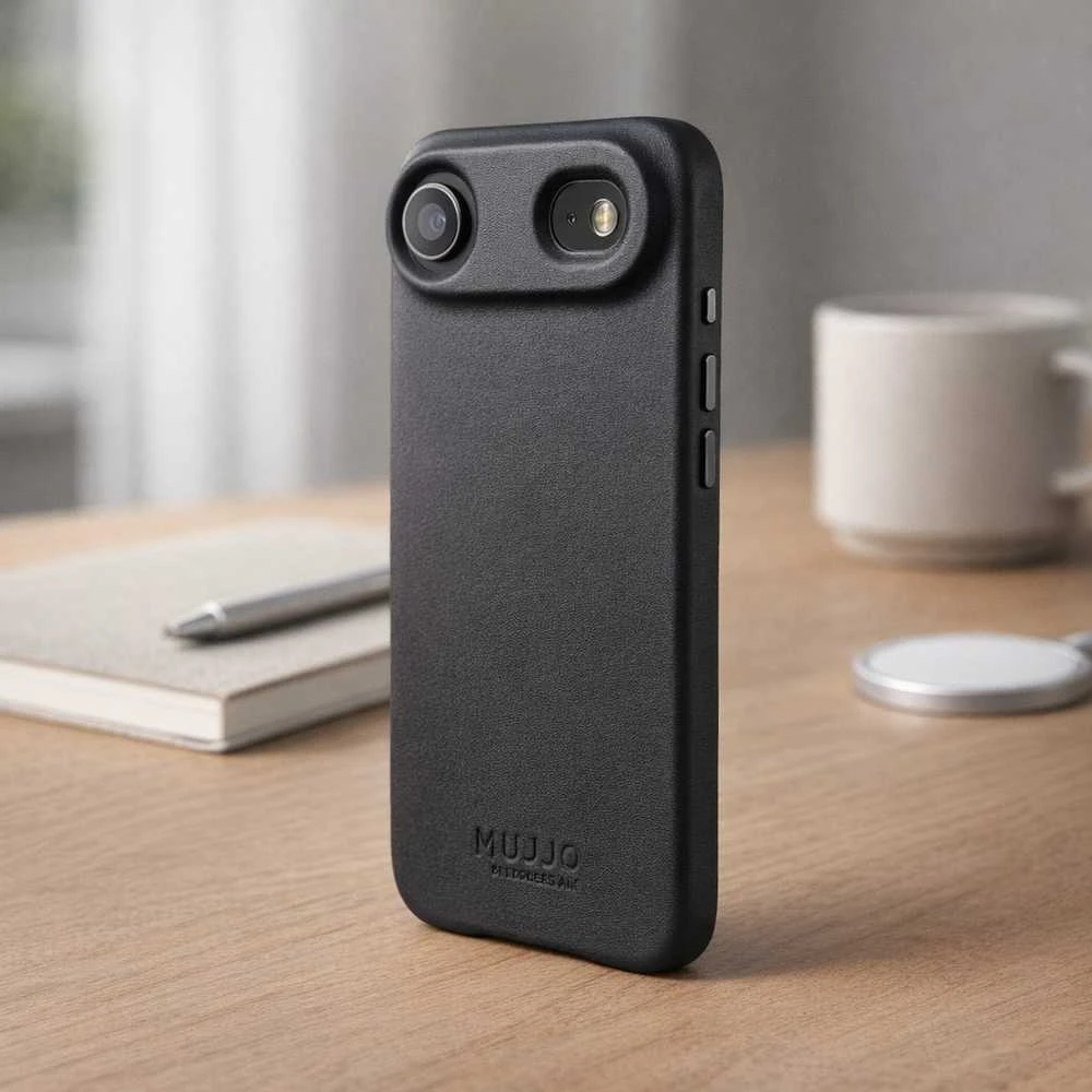 Carruzzo Mujjo Odinis dėklas - etui skórzane do iPhone Air kompatybilne su MagSafe (basalt)