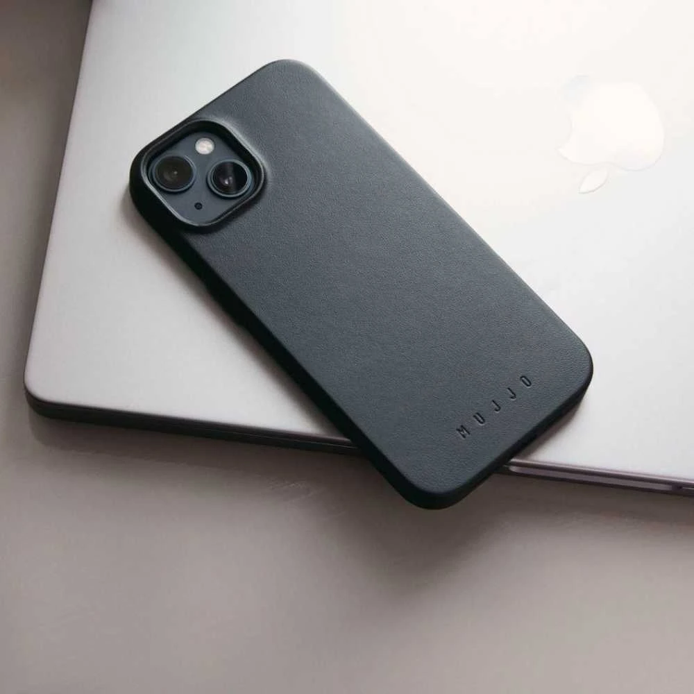 Mujjo Full Odinis dėklas with MagSafe for iPhone 14 - Monaco Mėlyna
