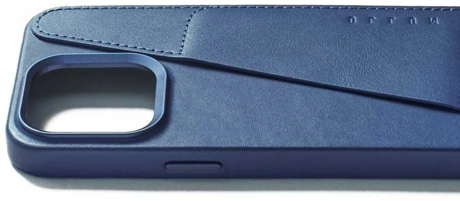 Dėklas Troubadour Goods Limited Mujjo Full Leather Wallet Case – dėklai, sukurti iPhone 15 Pro Max, suderinami su MagSafe (monaco mėlynas)