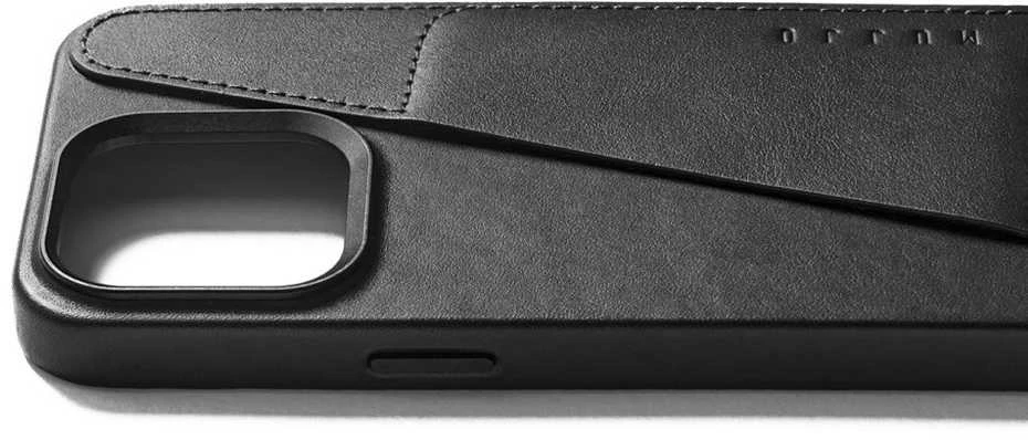 Dėklas Troubadour Goods Limited Mujjo Full Leather Wallet Case – dėklai, sukurti iPhone 15 Pro Max, suderinami su MagSafe (juodas)