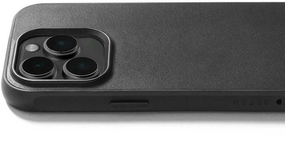Troubadour Goods „Mujjo Shield“ dėklas – „iPhone 15 Pro“ dėklas, suderinamas su „MagSafe“ (juodas)