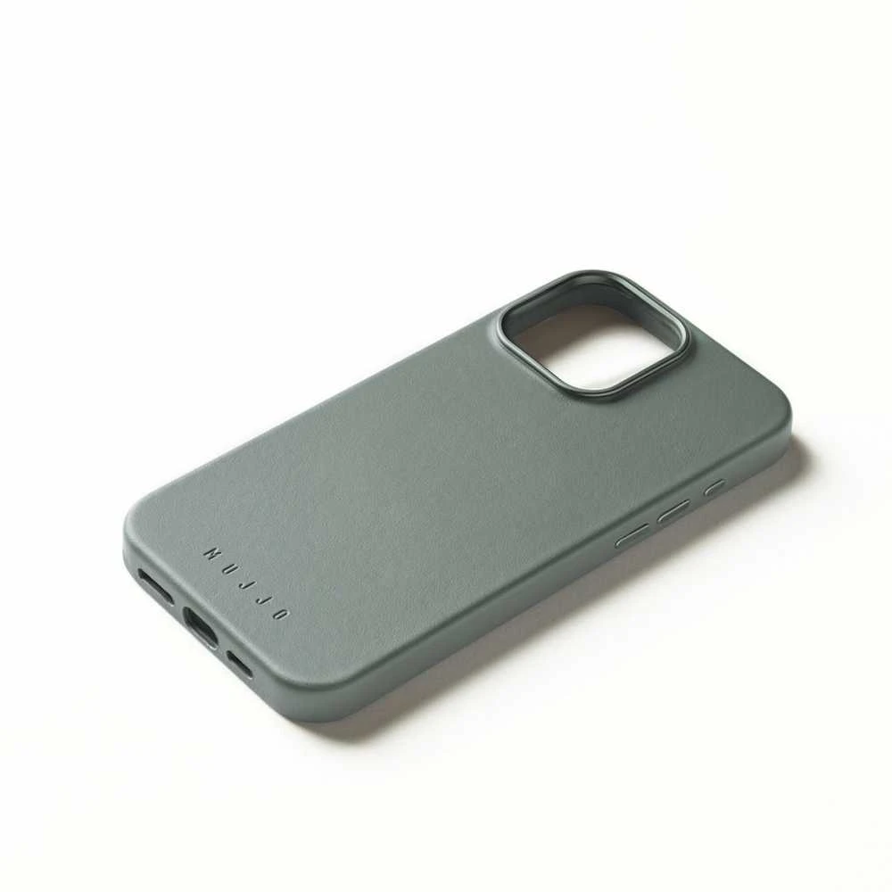 Mujjo Odinis dėklas for iPhone 16 Pro Max - Žalias smoke