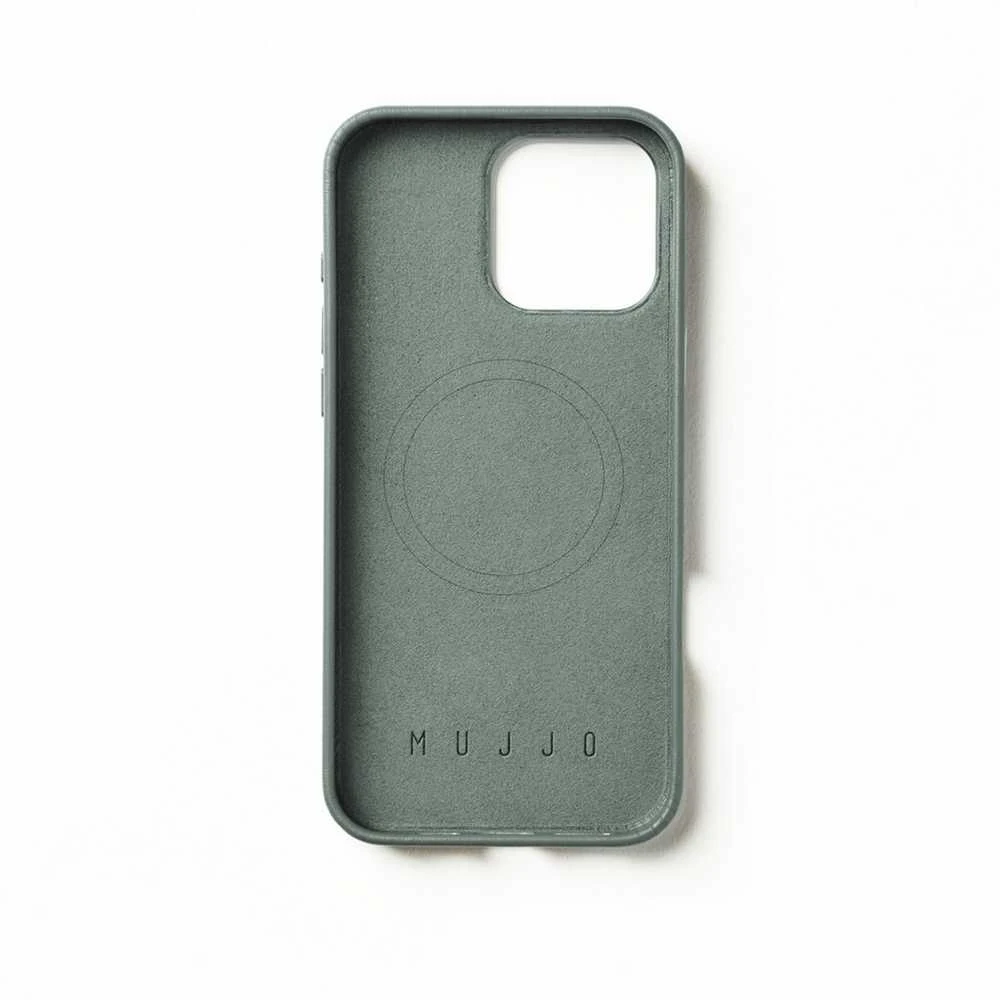Mujjo Odinis dėklas for iPhone 16 Pro Max - Žalias smoke
