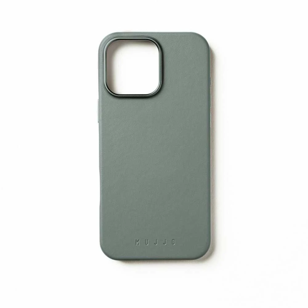 Mujjo Odinis dėklas for iPhone 16 Pro Max - Žalias smoke