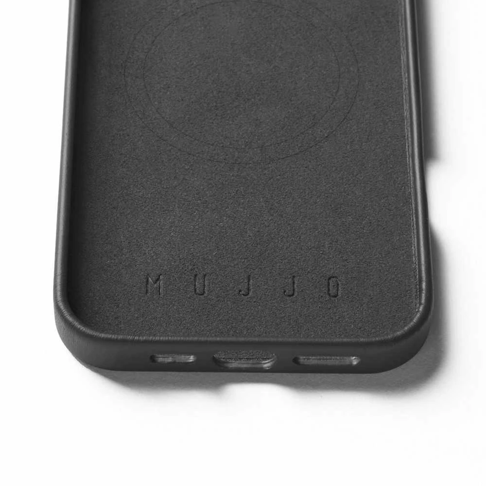 Mujjo odinis dėklas iPhone 16 Pro Max juoda