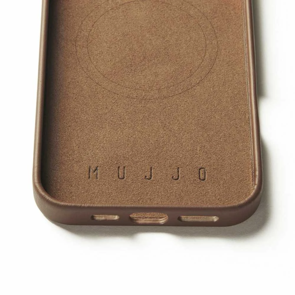 Mujjo odinis dėklas, skirtas iPhone 16 Pro Max – rudas