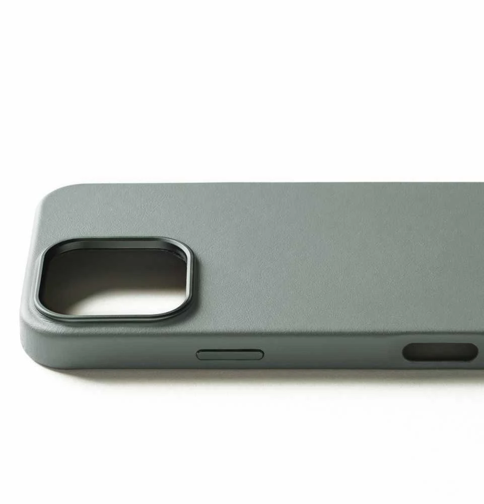 Mujjo Odinis dėklas for iPhone 16 Pro Max - Žalias smoke