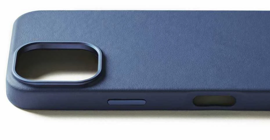 Mujjo Full Odinis dėklas iPhone 16 Pro tamsiai mėlyna