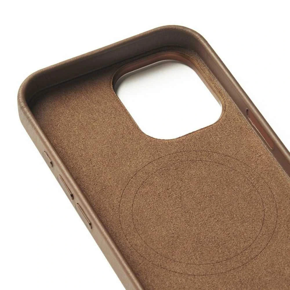 Mujjo odinis dėklas, skirtas iPhone 16 – rudas