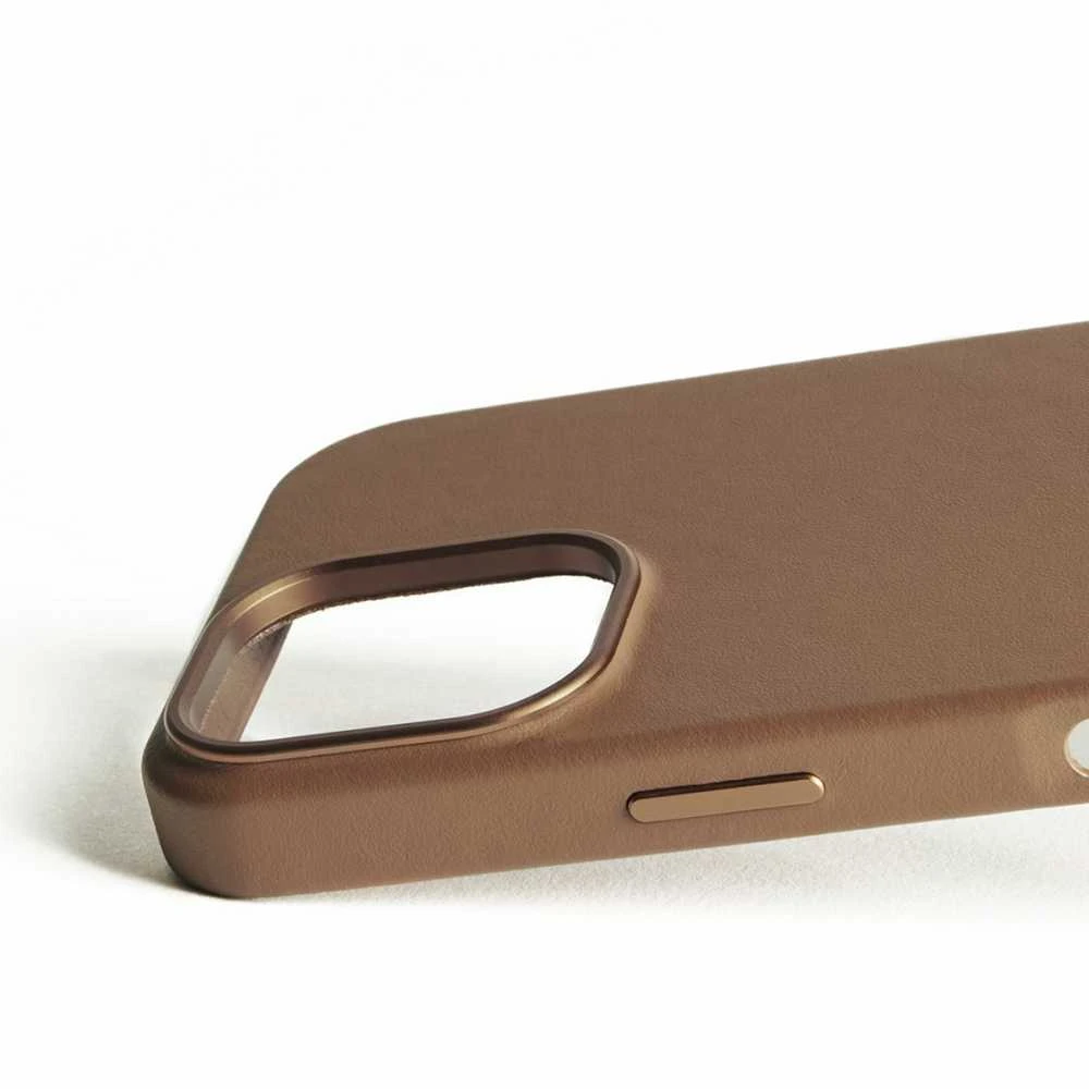 Mujjo odinis dėklas, skirtas iPhone 16 – rudas