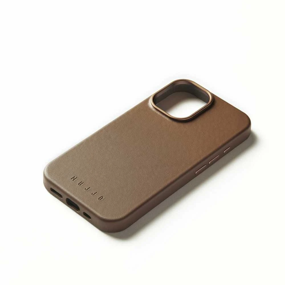 Mujjo odinis dėklas, skirtas iPhone 16 – rudas