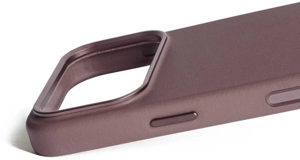 Mujjo Odinis dėklas - etui skórzane do iPhone 17 Pro kompatybilne su MagSafe (bronze red)