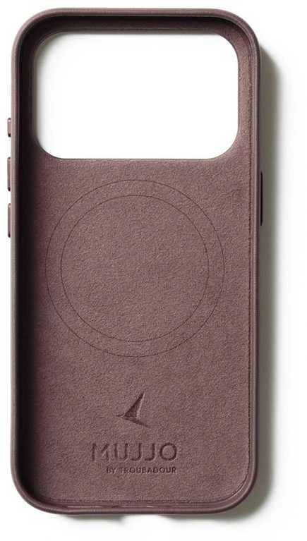 Mujjo Odinis dėklas - etui skórzane do iPhone 17 Pro kompatybilne su MagSafe (bronze red)