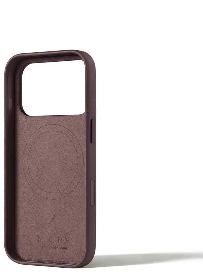 Mujjo Odinis dėklas - etui skórzane do iPhone 17 Pro kompatybilne su MagSafe (bronze red)