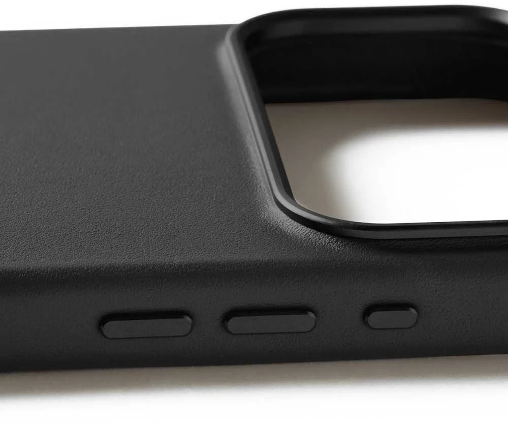 Mujjo Odinis dėklas - etui skórzane do iPhone 17 Pro Max kompatybilne su MagSafe (juodas)