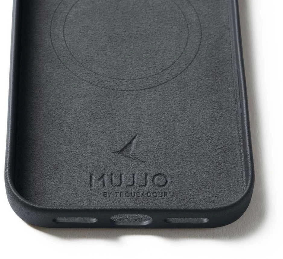 Carruzzo Mujjo Odinis dėklas - etui skórzane do iPhone 17 Pro Max kompatybilne su MagSafe (basalt)