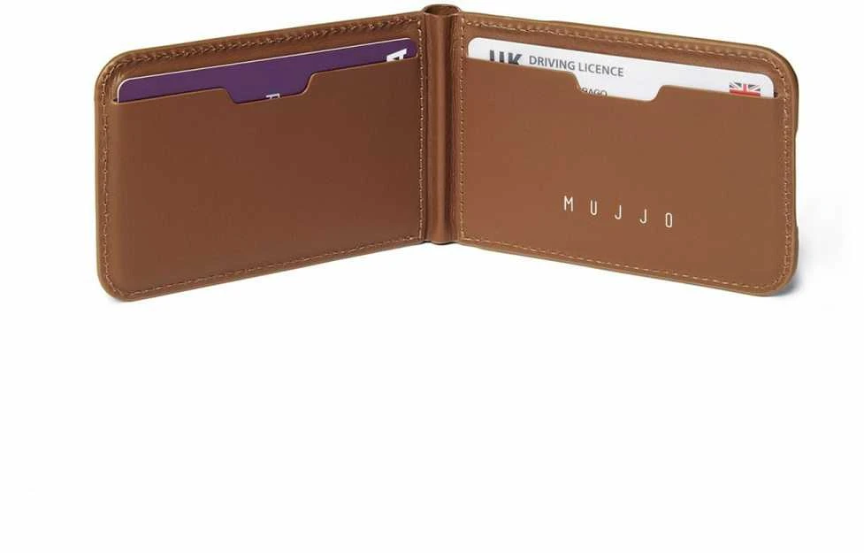 Mujjo Magsafe odinis piniginės stovas - gelsvai rudas