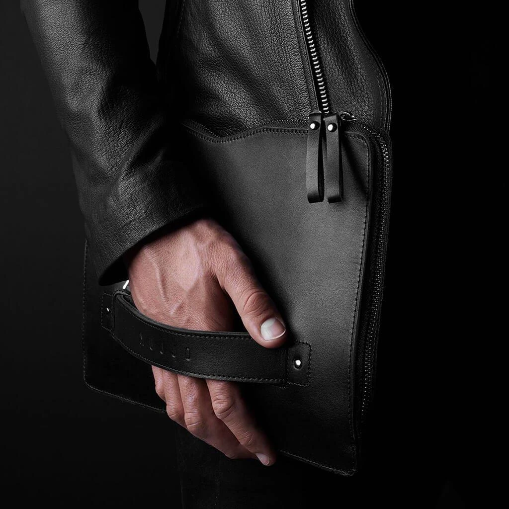 Viršelis Mujjo MOJŽO Carry -On Folio Sleeve Pro 12 "Makbook - Juoda