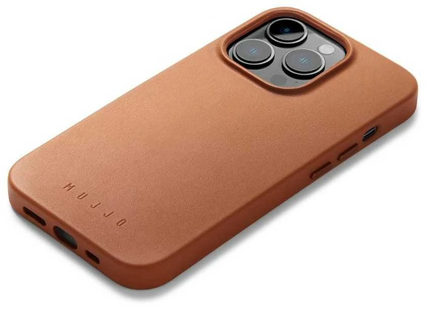 Troubadour Goods Limited Mujjo Full Odinis dėklas - skórzane etui do iPhone 14 Plus kompatybilne su MagSafe (ruda)