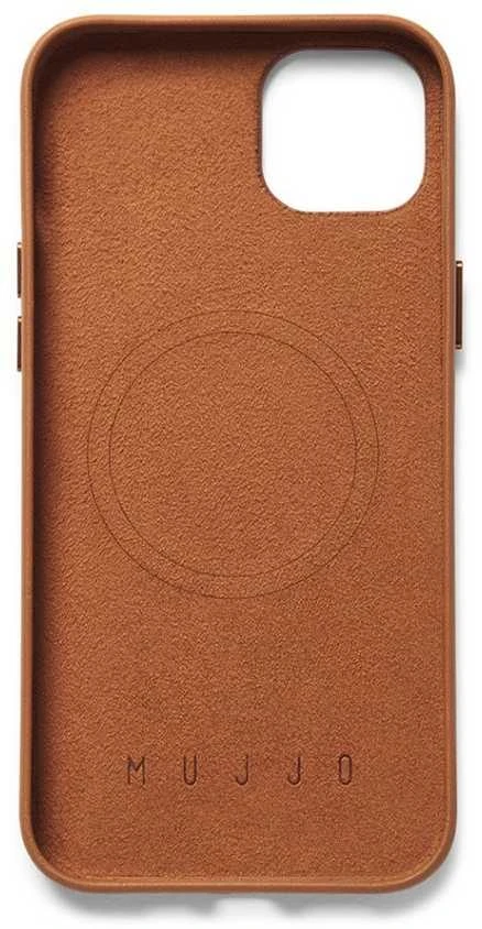 Troubadour Goods Limited Mujjo Full Odinis dėklas - skórzane etui do iPhone 14 Plus kompatybilne su MagSafe (ruda)