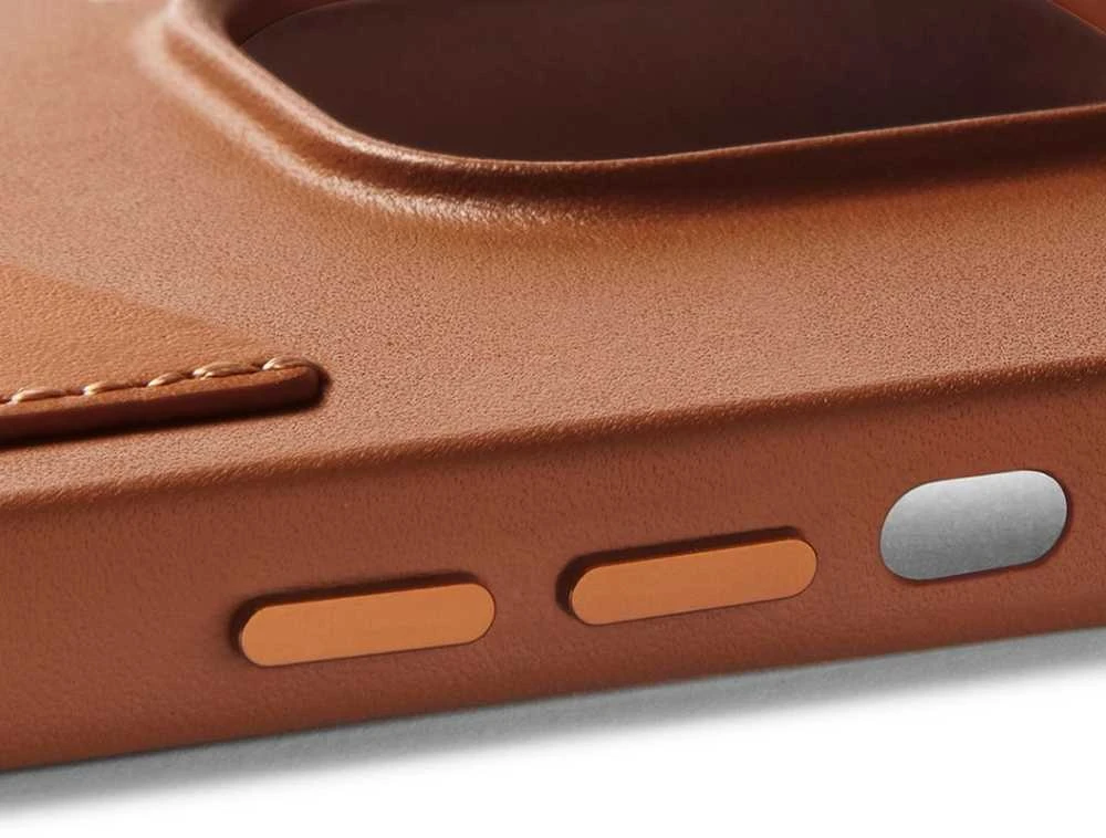 „Mujjo“ odinis piniginės dėklas, skirtas iPhone 14 – rudas