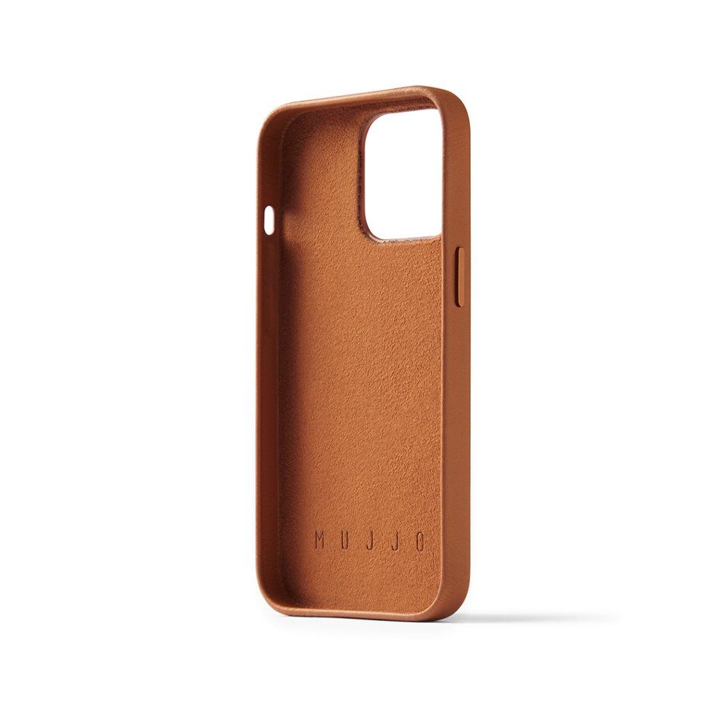 „Mujjo“ odinis piniginės dėklas, skirtas „iPhone 14 Pro“ – rudas