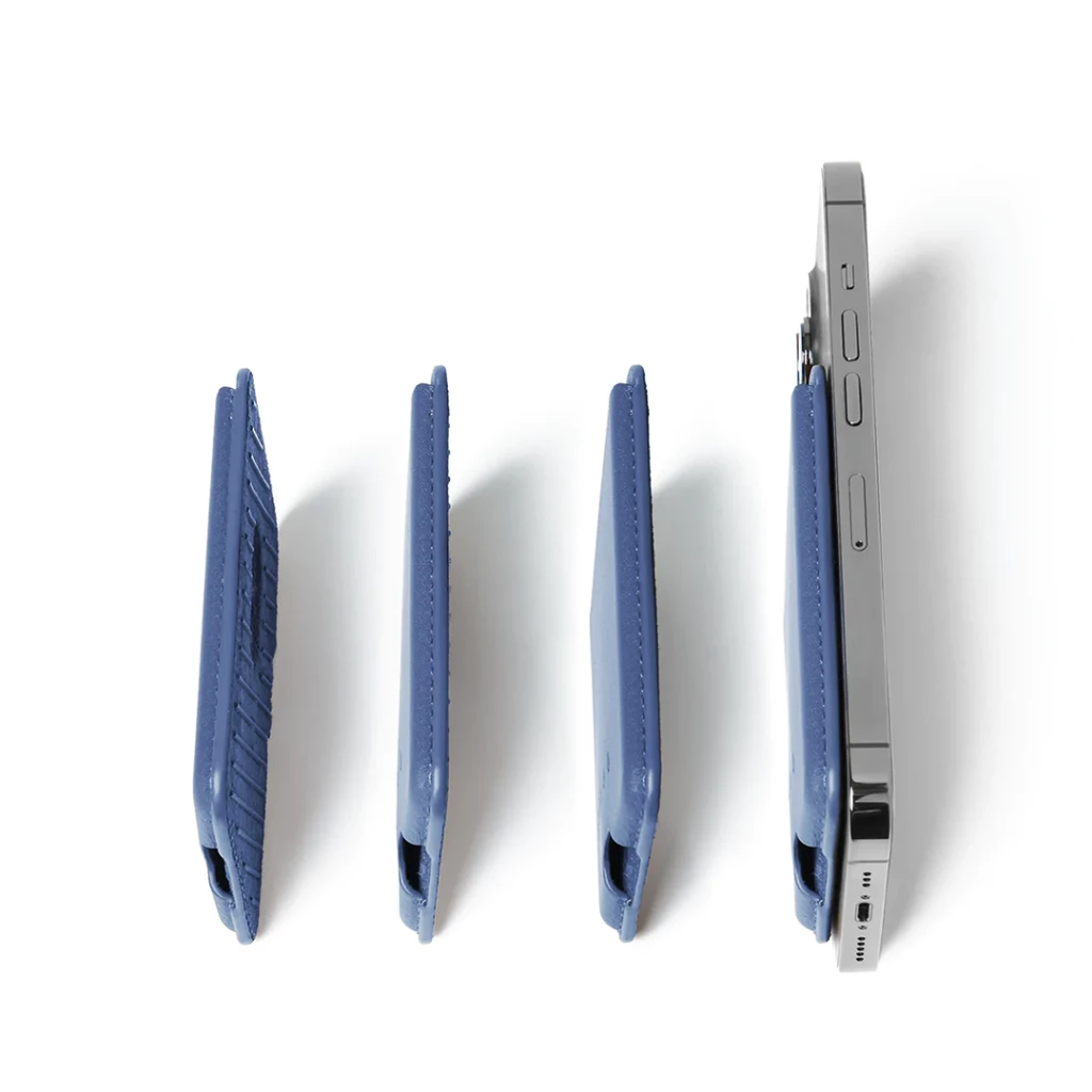 „Mujjo Leather Magsafe“ odinė kortelių piniginė – geriausias jūsų „iPhone“ priedas – „Monaco Mėlyna“