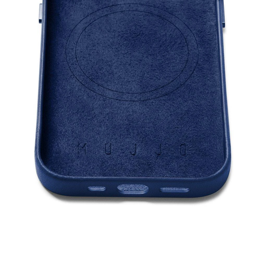 Mujjo Full Odinis dėklas with MagSafe for iPhone 14 Pro - Monaco Mėlyna