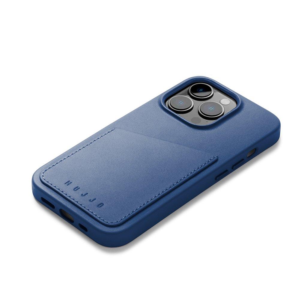 „Mujjo“ odinis piniginės dėklas, skirtas „iPhone 14 Pro“ – rudas