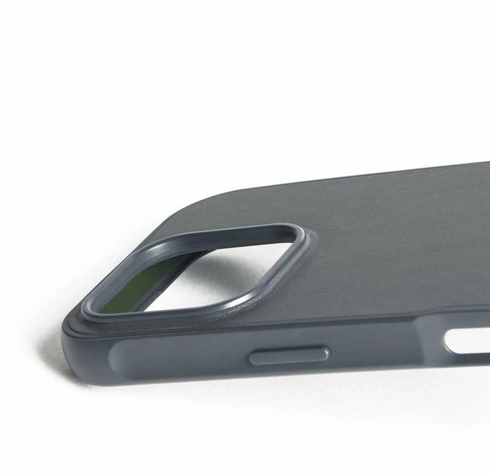 „Mujjo Shield“ dėklas, skirtas „iPhone 16 Pro“, su maksimalia apsauga ir suderinamumu su „MagSafe“ – plieno mėlynumo