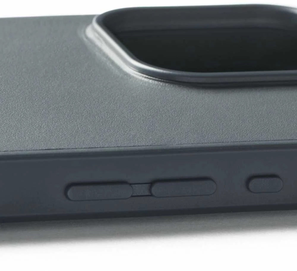 „Mujjo Shield“ dėklas, skirtas „iPhone 16 Pro“, su maksimalia apsauga ir suderinamumu su „MagSafe“ – plieno mėlynumo