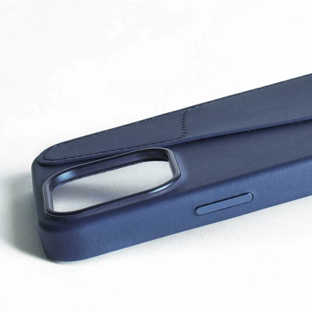 Mujjo Wallet odinis dėklas, skirtas iPhone 16 Pro Max – mėlynas