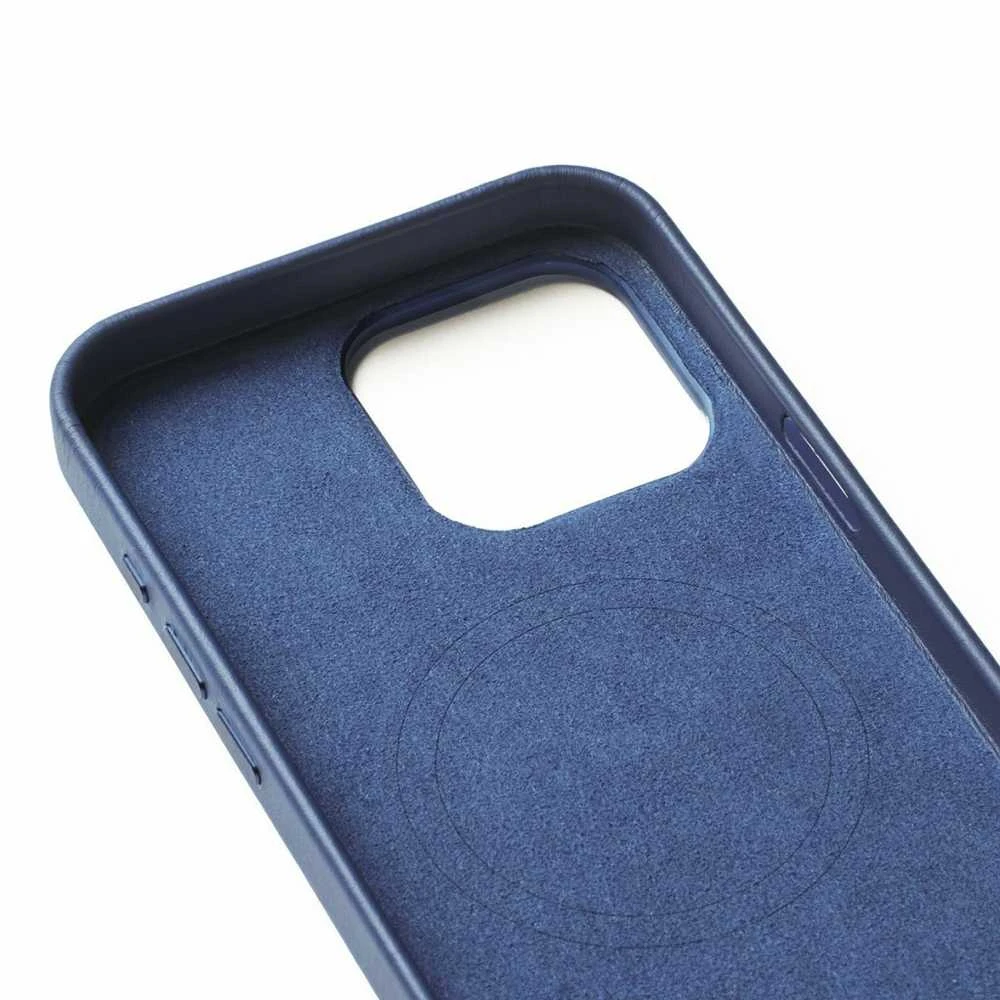 Mujjo Wallet odinis dėklas, skirtas iPhone 16 Pro Max – mėlynas