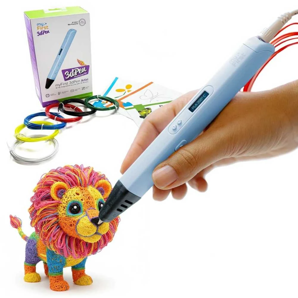 Długopis 3D Nulaxy Zaawansowany Długopis 3D PEN Artist MyFirst dla Dziecka OLED + Wkłady 6x 3m / Mėlyna / FP8001SA-BE01